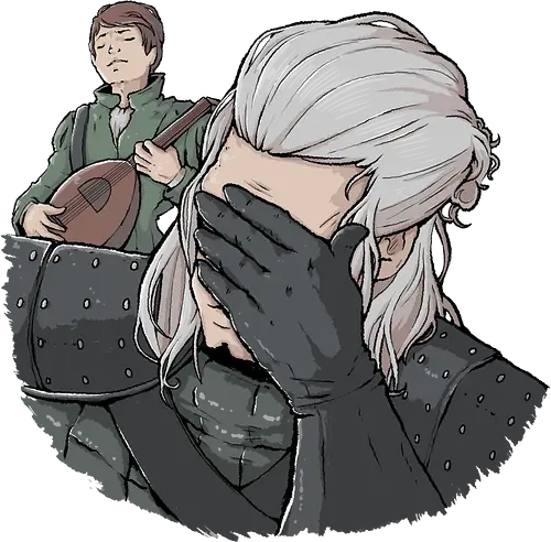 A Witchers Facepalm - serie, gaming, witcher, facepalm, barde