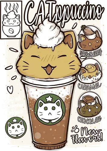 Catppuccino - cat, katze, Cappuccino, kaffee, cute, coffee