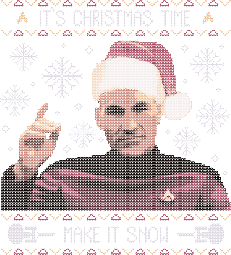 Make It Snow - weihnachten, Make it so, captain, Make it snow, christmas, Ugly christmas swter, Jn Luc