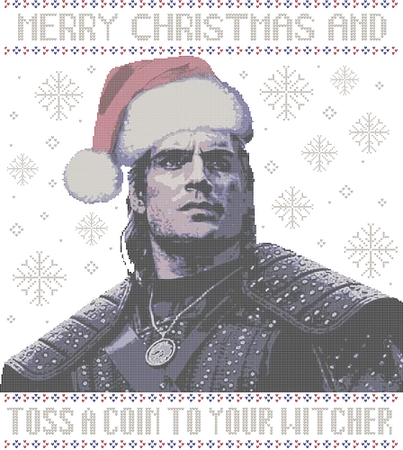 Santa Witcher - weihnachten, witcher, Toss a coin, christmas, Ugly christmas swter