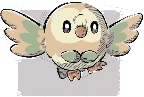 Grass Owl - pocket, monster, grass, starter, Starters, gaming