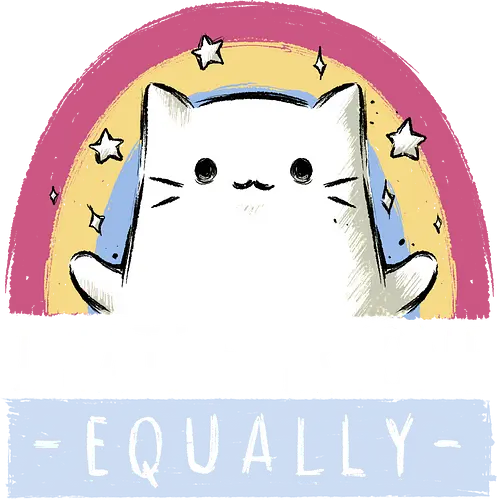 Equal Hate - cat, katze, Hate, hass, regenbogen, rainbow