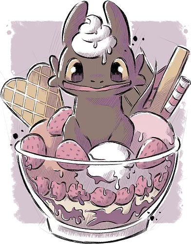 Dragon Ice Cream - fun, food, Dragon, mashup, ice cream