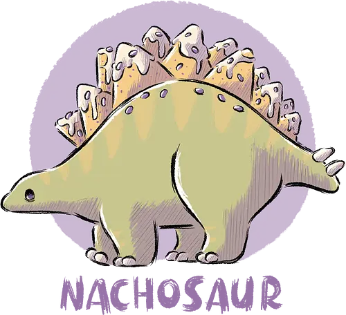 Nachosaur - nachos, dino, Stegosaurus, Snacks