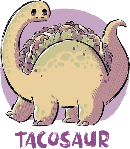 Tacosaur - dino, dinosaurier, taco, snack