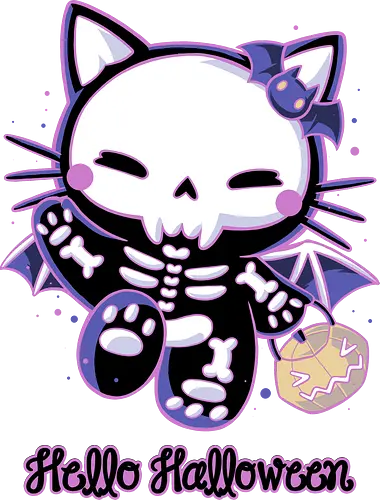 Hello Halloween - kitty, katze, cat, cute, halloween, Spoopy