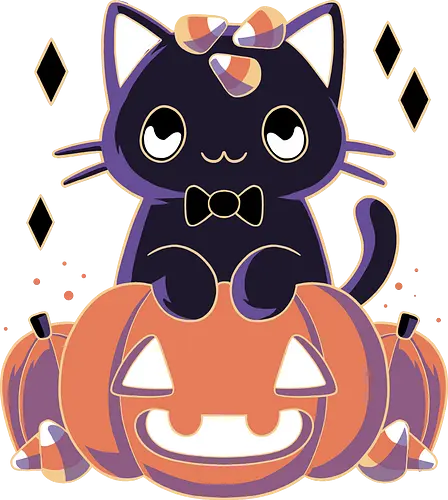 Pumpkin Cat - cat, katze, kürbis, pumpkin, halloween, Spoopy