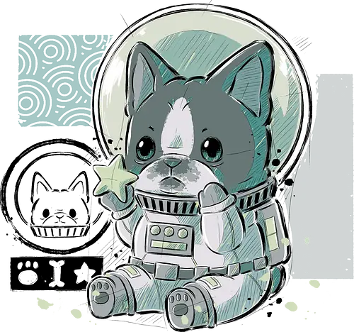 AstroDog - dog, hund, astronaut, cute