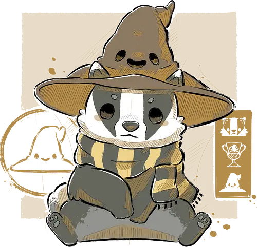 Cute Badger - magic, Badger, dachs, witch