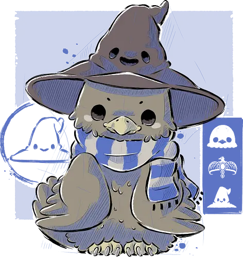 Cute gle - raven, rabe, adler, cute, witch, witchcraft, magic, gle