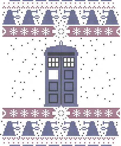 Tardis in Snow - christmas, weihnachten, who, doctor, Ugly swter