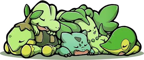 Sleepy Leaf - pocket, monster, grass, pflanze, starter