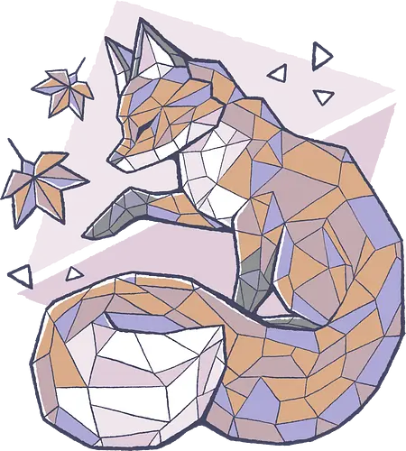 Paper Fox - fuchs, fox, Geometry, cute