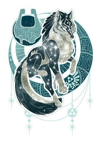 Starry Twilight Sky - stars, wolf, princess, twilight, gaming, Hero of Time Starry Twilight Sky - stars, wolf, princess, twilight, gaming, Hero of Time