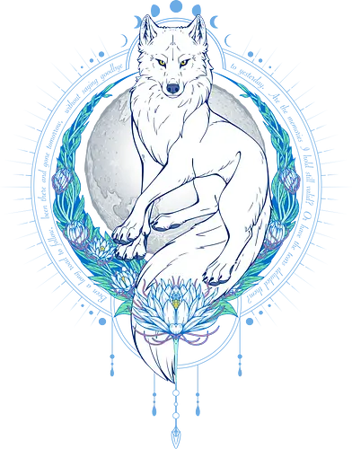 Protector of Paradise - wolf, dog, stars, Starry, mystical, crest, Wolf rain, anime