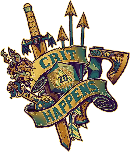 Crit 20 Happens  - rpg, pen and paper, pnp, rollenspiel, roleplaygame, d20, critical die, critical hit, crit