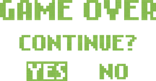 Game over - game over, gaming, you died, continue Game over - game over, gaming, you died, continue