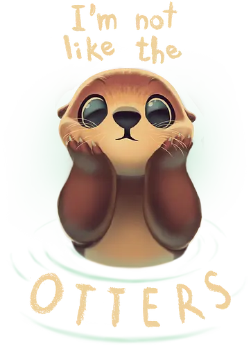 Not like the Otters - otter, different, Anders, cute, animal