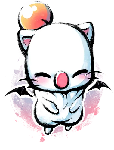 Kupo Watercolor - mog, final, mascot, ff7, Final Kupo Watercolor - mog, final, mascot, ff7, Final