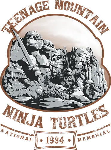 Teenage Mountain Ninja - tmnt, mount rushmore