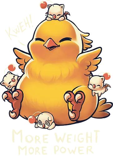 More Big More Power - final, fantasy, chicken, Fat, cute, kweh, Kweh