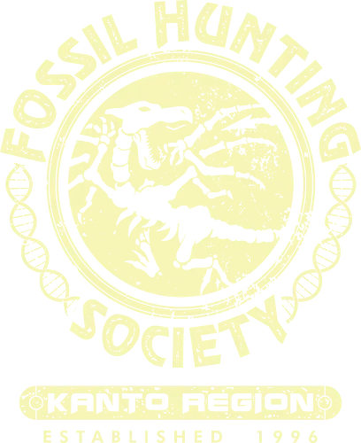 Fossil Hunting Society - anime, manga, retrogames, rot, blau, gelb, zinnoberinsel, pyro, gaming, pocket, monster, retro, classic, fossil