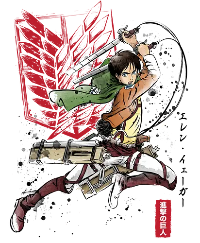 Soldier Eren - aot, attack, titan, anime, jäger