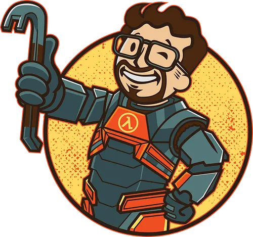 Lambda Boy - half life, gorden freeman, valve, crowbar, fallout, mashup, pip boy, stm