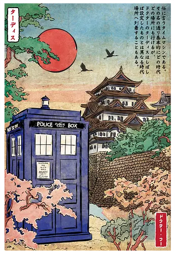 The Tardis in Japan - series, tv, doctor, who, tardis, japan, mashup