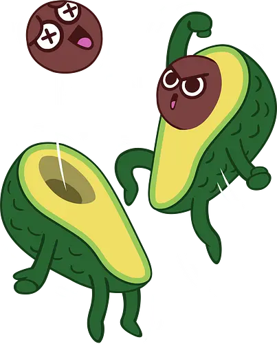 Avocado Knock Out - fight, karate, avocado, Food Fight, food, essen