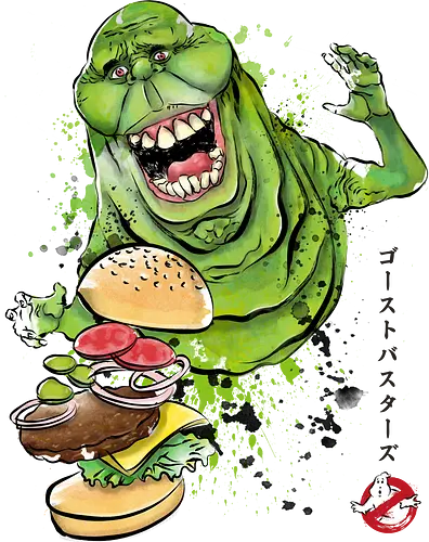 Slimer sumi-e - ghost, buster, Slime, 80s Slimer sumi-e - ghost, buster, Slime, 80s