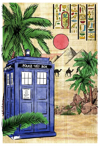 Tardis in Egypt - doktor, who, tardis, tv, timetravel