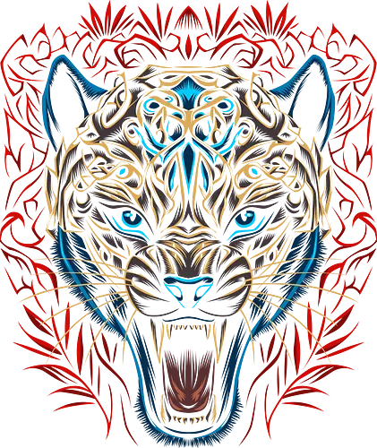 Golden panther tribal - panther, Tribal, animal