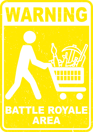 Battle Royale Ar - fortnite, battle royale, einkaufswagen, shopping cart, warning, sign