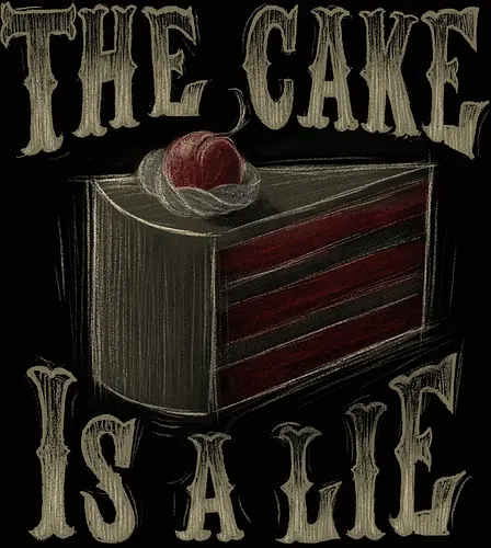 The cake is a lie - cake, kuchen, lüge, portal