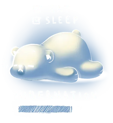 Hibernation - nap, relax, eisbär, bär, winter, Polar br, br