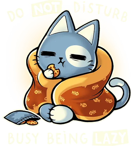 Busy being Lazy - Busy, lazy, faul, cat, katze