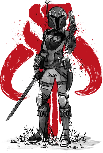 Sabine Wren sumi e - space opera, japan, sci fi, sumi-e