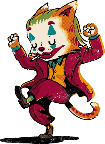 Joker Cat - katze, clown, Serious, dancing, comic, antagonist