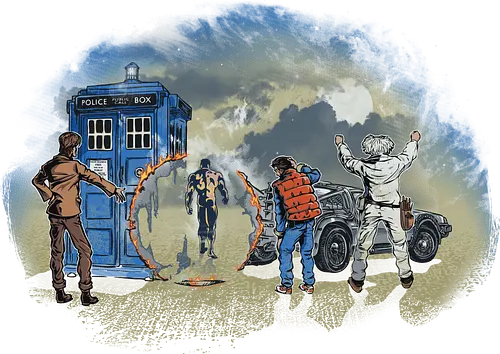 Somewhere in Time - timetravel, time, timolord, tardis, future, back, mcfly, doc, mashup, robot