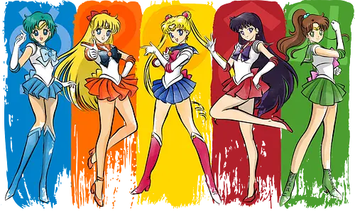 Sailor scouts - moon, colorful, warrior, luna