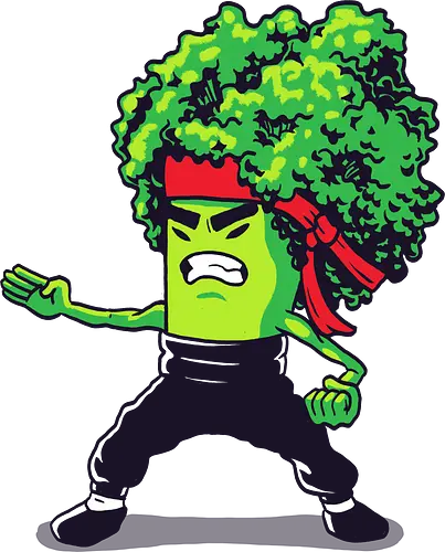 Brocco Lee - brokkoli, broccoli, ninja, fighter, kung fu, fighting, lee