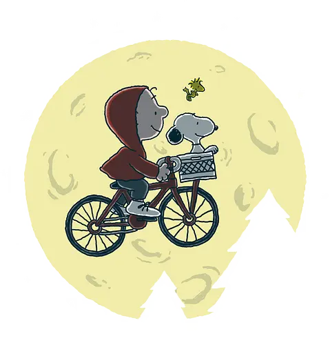 Friends to the End - extraterrestrial, bike, moon, nuts, charlie, p