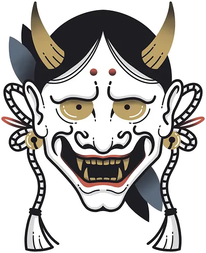 Hannya tattoo - japan, oni, mask, tattoo