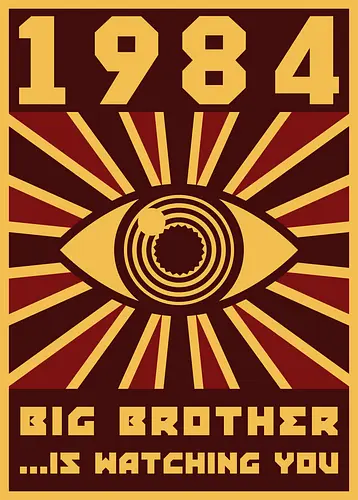 Big Brother - 1984, george orwell, big brother, dystopia, surveillance