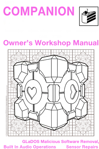 Cube Manual - companion cube, manual, valve, portal, portal 2, gaming, cube, aperture laboratories