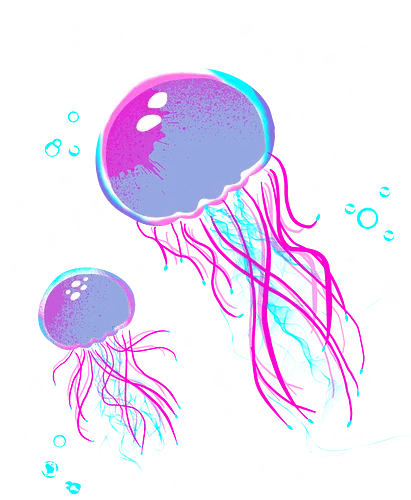 Space Jelly - space, Jellyfish, art, kunst, Qualle