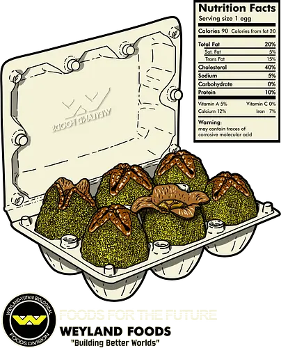 Food for the Future - alien, aliens, foods, egg, weyland, weyland yutani, xenomorph