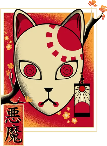 Fox Slayer Mask - demon, slayer, Tanjirō, kamado, anime, kitsune, maske, fuchs Fox Slayer Mask - demon, slayer, Tanjirō, kamado, anime, kitsune, maske, fuchs