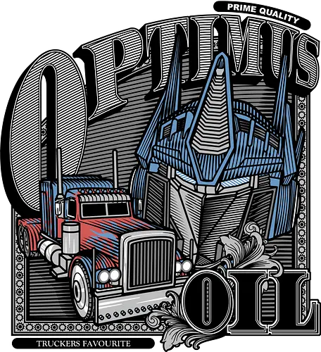 Optimus oil. - prime, robot, mech Optimus oil. - prime, robot, mech